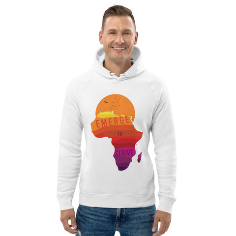 Teesafrique Sustainable Unisex Strive To Emerge Print Hoodie