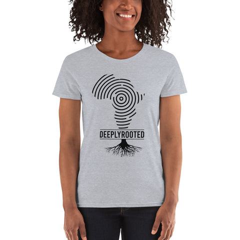 Teesafrique Classic Deeply Rooted Print Women's Tee
