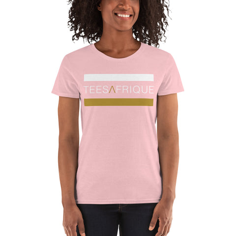Teesafrique Classic Band Script Logo Print Women's Tee