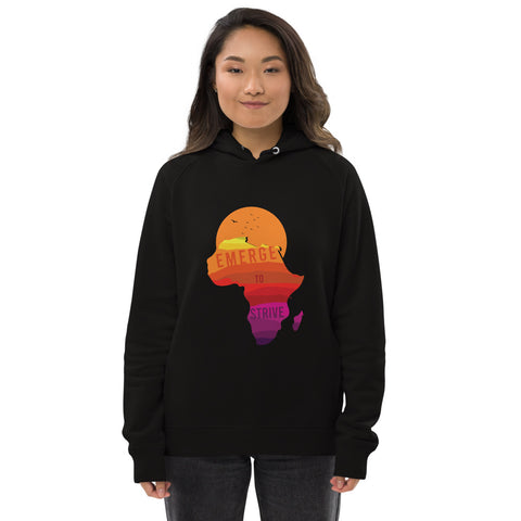 Teesafrique Sustainable Unisex Strive To Emerge Print Hoodie