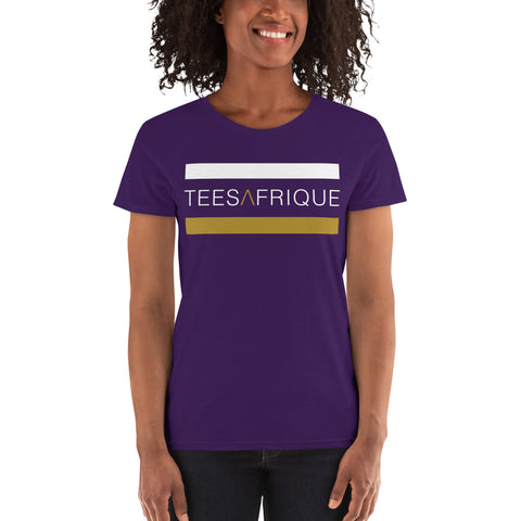 Teesafrique Classic Band Script Logo Print Women's Tee