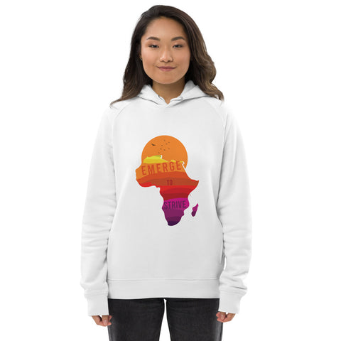 Teesafrique Sustainable Unisex Strive To Emerge Print Hoodie