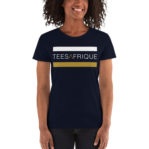 Teesafrique Classic Band Script Logo Print Women's Tee
