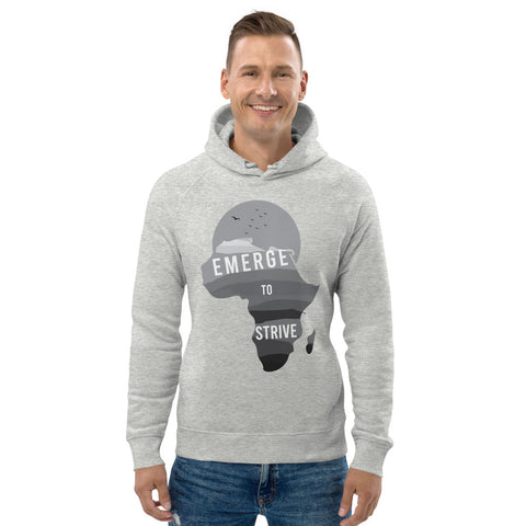 Teesafrique Sustainable Unisex Strive To Emerge Logo Print Hoodie