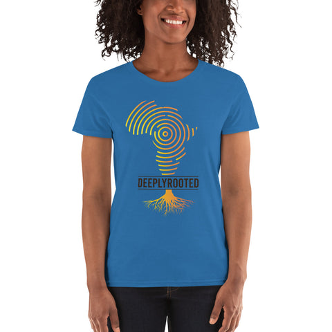 Teesafrique Classic Deeply Rooted Print Women's Tee