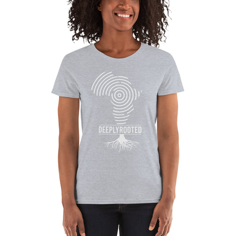 Teesafrique Classic Deeply Rooted Print Women's Tee