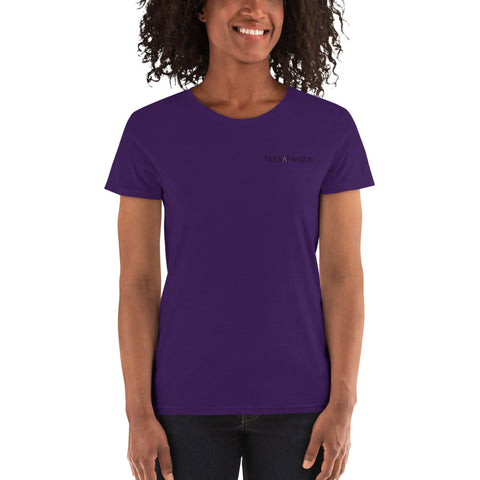 Teesafrique Classic Small Script Logo Print Women's Tee