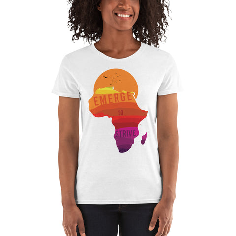 Teesafrique Strive To Emerge Print Women's Tee