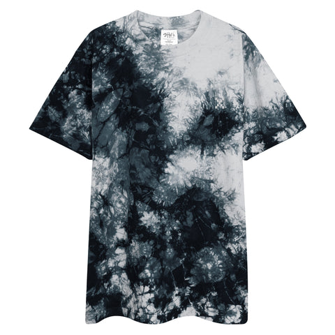 Teesafrique Sustainable Oversized tie-dye Embroidered Logo Graphic Womens Tee