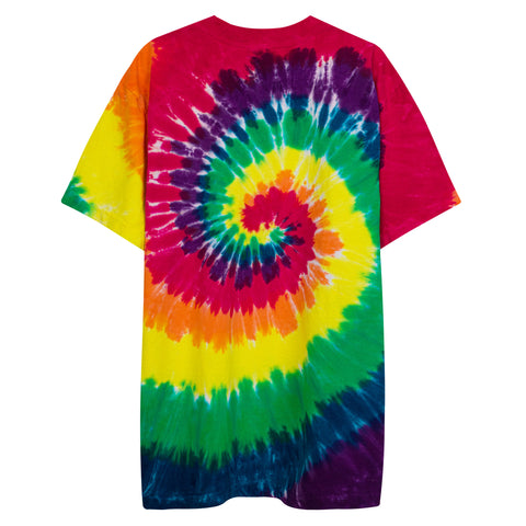Teesafrique Sustainable Oversized tie-dye Embroidered Logo Graphic Womens Tee