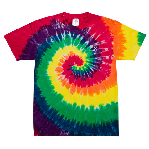 Teesafrique Sustainable Oversized tie-dye Embroidered Logo Graphic Womens Tee