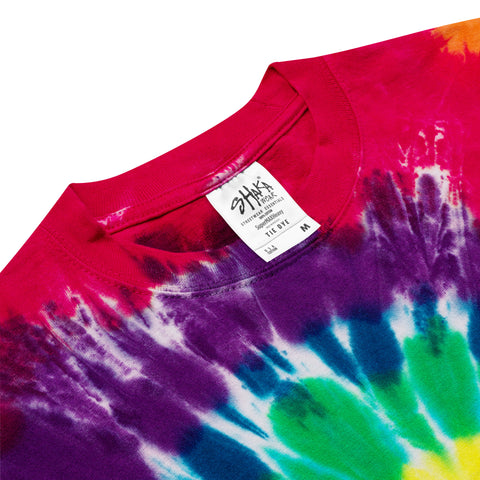 Teesafrique Sustainable Oversized tie-dye Embroidered Logo Graphic Womens Tee