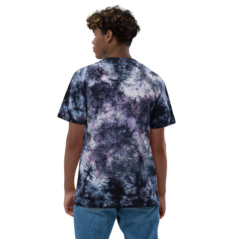 Teesafrique Sustainable Oversized tie-dye Embroidered Logo Graphic Mens Tee