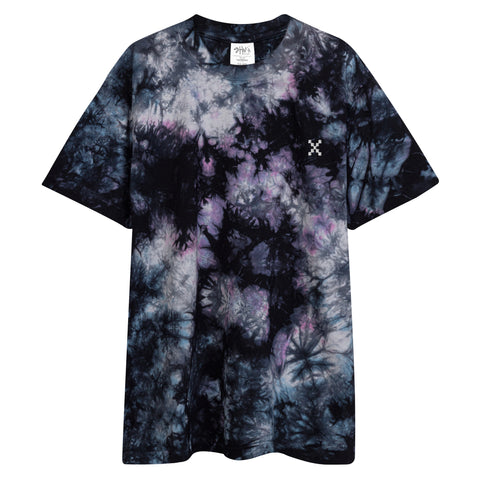 Teesafrique Sustainable Oversized tie-dye Embroidered Logo Graphic Womens Tee