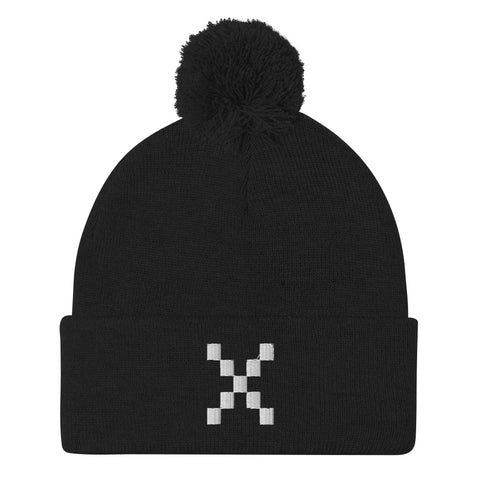 Teesafrique Large Classic Logo Embroidery Pom pom beanie
