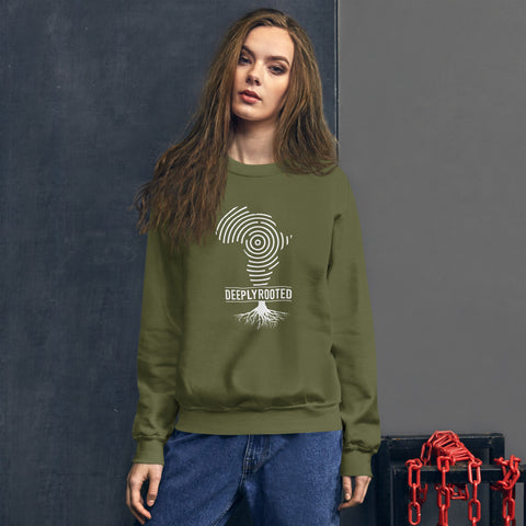 Teesafrique Unisex Sweatshirt Deeply Rooted Print