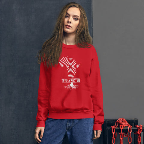 Teesafrique Unisex Sweatshirt Deeply Rooted Print