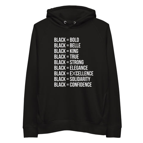Teesafrique Sustainable  Black is Statement piece Blk Unisex pullover hoodie
