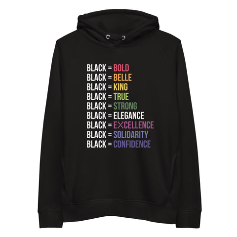 Teesafrique Sustainable  Black is Statement piece Blk Unisex pullover hoodie