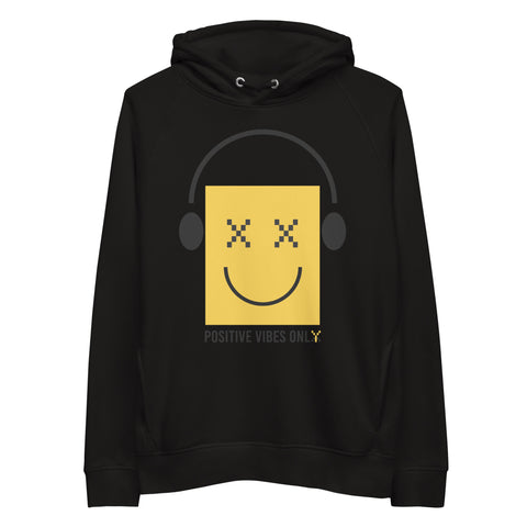 Teesafrique Sustainable Positive Vibes Only Statement Unisex pullover hoodie
