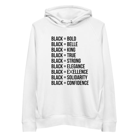 Teesafrique Sustainable  Black is Statement piece Blk Unisex pullover hoodie