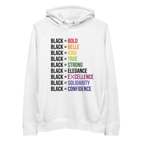 Teesafrique Sustainable  Black is Statement piece Blk Unisex pullover hoodie