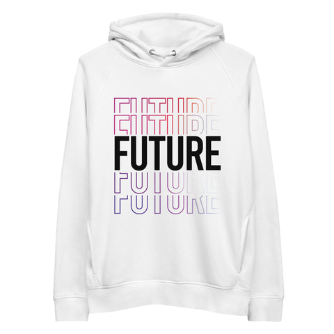 Teesafrique Sustainable Future white Unisex pullover hoodie