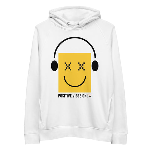 Teesafrique Sustainable Positive Vibes Only Statement Unisex pullover hoodie