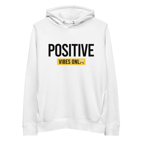 Teesafrique Sustainable Positive Vibes Only Statement Unisex pullover hoodie