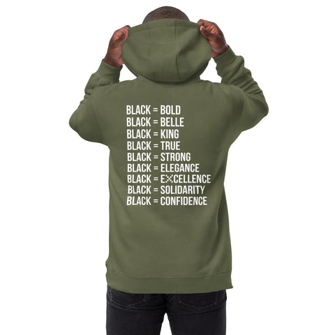 Teesafrique Sustainable Black is Statement Unisex fashion hoodie