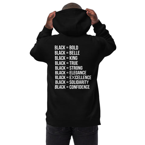 Teesafrique Sustainable Black is Statement Unisex fashion hoodie