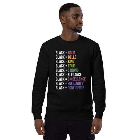 Teesafrique Sustainable  Black Is Statement Unisex fashion sweatshirt