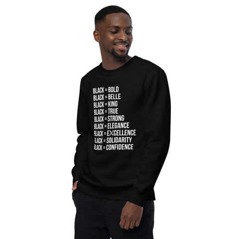 Teesafrique Sustainable Black Is Statement Unisex fashion sweatshirt