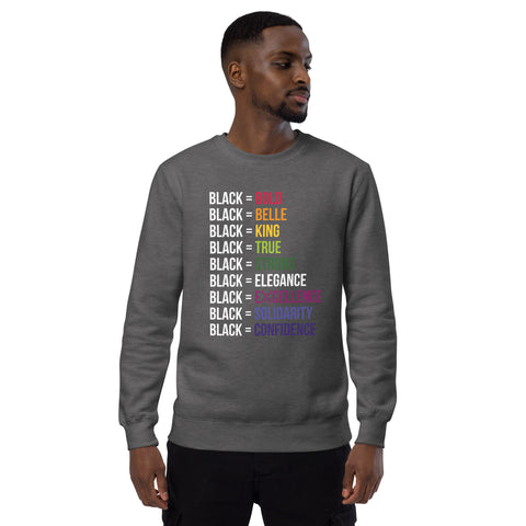 Teesafrique Sustainable  Black Is Statement Unisex fashion sweatshirt
