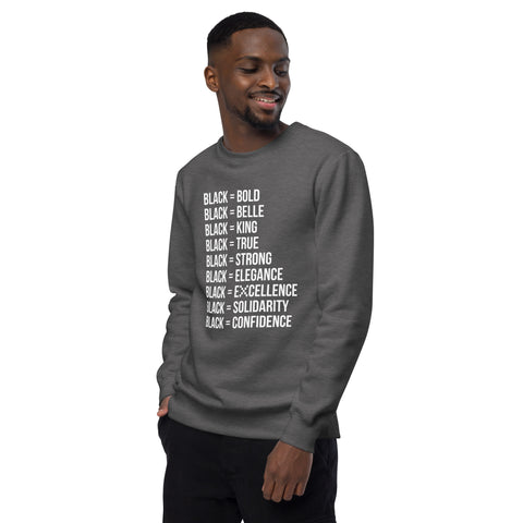 Teesafrique Sustainable Black Is Statement Unisex fashion sweatshirt