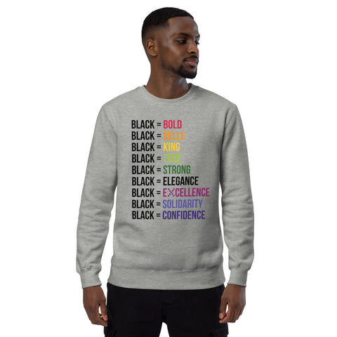 Teesafrique Sustainable  Black Is Statement Unisex fashion sweatshirt