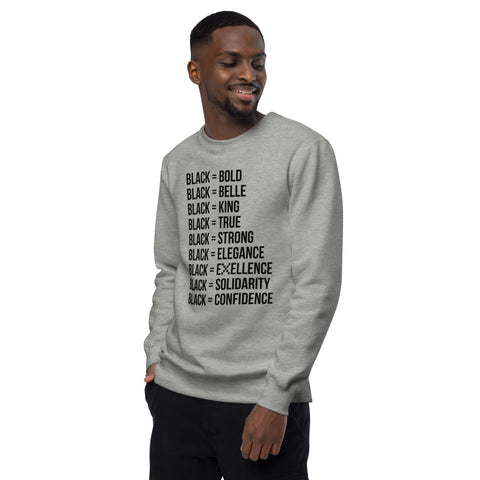 Teesafrique Sustainable Black Is Statement Unisex fashion sweatshirt