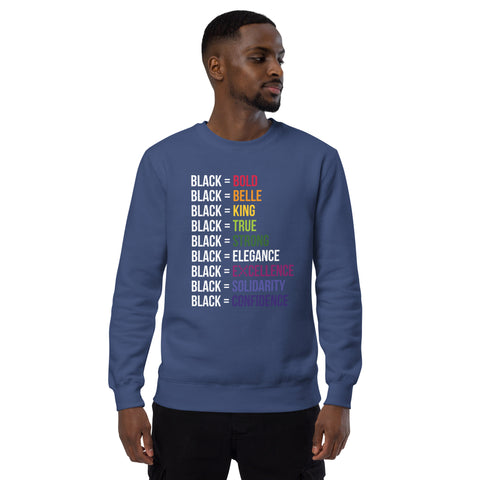 Teesafrique Sustainable  Black Is Statement Unisex fashion sweatshirt