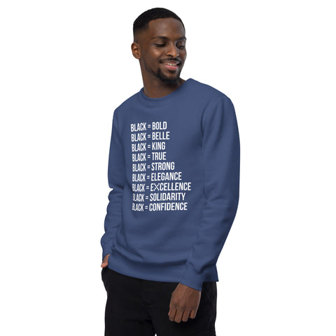 Teesafrique Sustainable Black Is Statement Unisex fashion sweatshirt