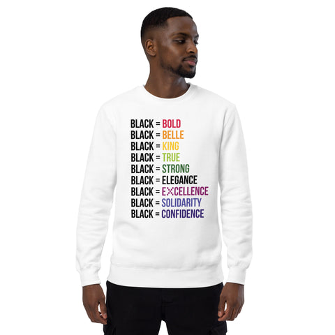 Teesafrique Sustainable  Black Is Statement Unisex fashion sweatshirt