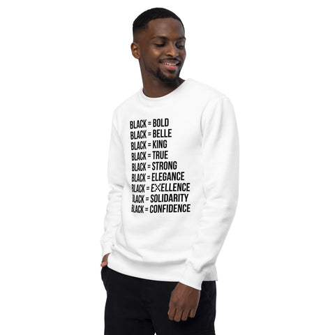 Teesafrique Sustainable Black Is Statement Unisex fashion sweatshirt