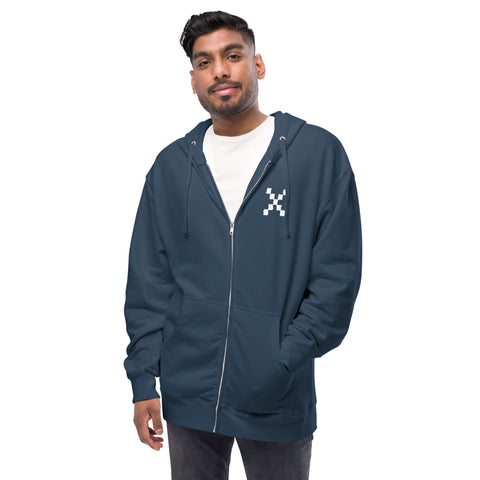 Teesafrique Sustainable Brushstroke Graphic Unisex fleece zip up hoodie