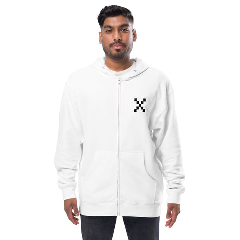 Teesafrique Sustainable Brushstroke Graphic Unisex fleece zip up hoodie