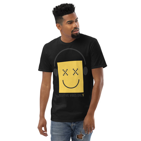 Teesafrique Sustainable Positive Vibes Only Emoji Statement Short-Sleeve T-Shirt