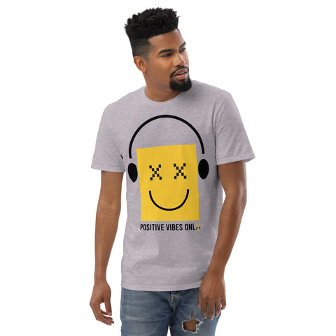 Teesafrique Sustainable Positive Vibes Only Emoji Statement Short-Sleeve T-Shirt