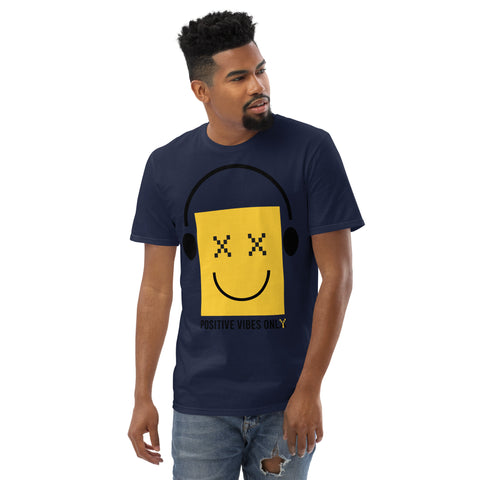 Teesafrique Sustainable Positive Vibes Only Emoji Statement Short-Sleeve T-Shirt