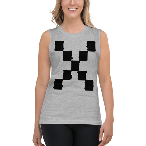 Teesafrique Sustainable Brushstroke Graphic Muscle Shirt Tank