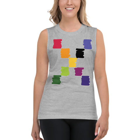 Teesafrique Sustainable Brushstroke Graphic Muscle Shirt Tank