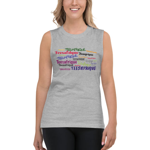 Teesafrique Sustainable Script Graphic  Muscle Shirt Tank top