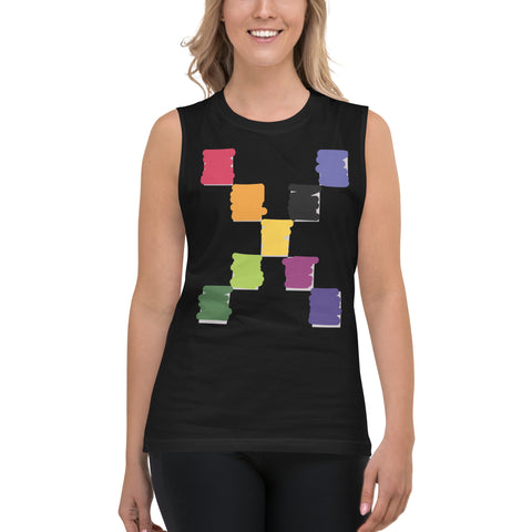 Teesafrique Sustainable Brushstroke Graphic Muscle Shirt Tank